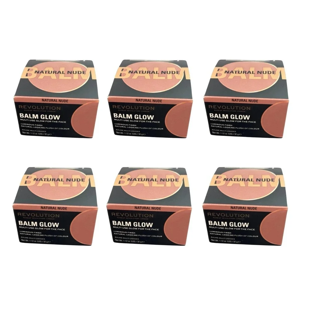 Revolution Balm Glow Natural Nude 1.12 oz Multi Use Face Balm Lot of 6